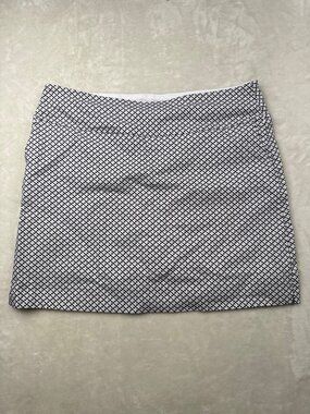Up! Womens Black & White Geometric Pattern Skirt XL